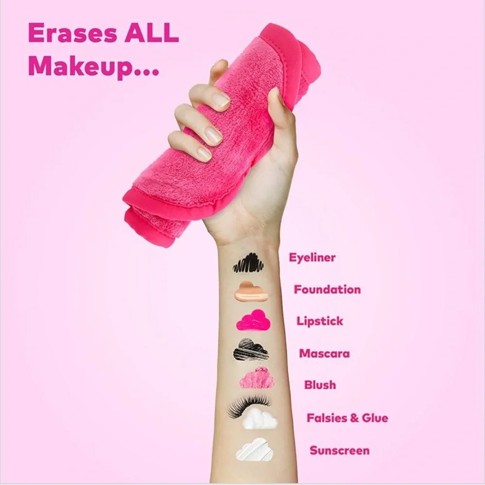 MakeUp Eraser Plush Green with Pink Accent